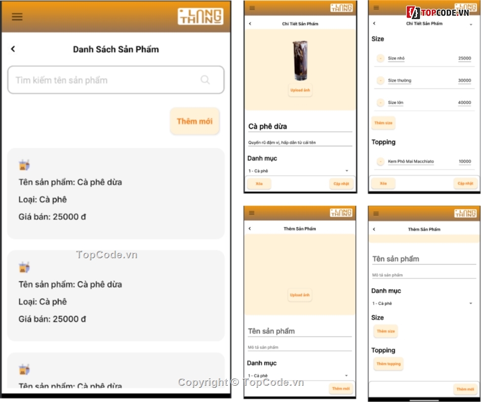 app android,code đồ án android,đồ án android bán hàng,app bán hàng online,app bán trà sữa,app bán cà phê